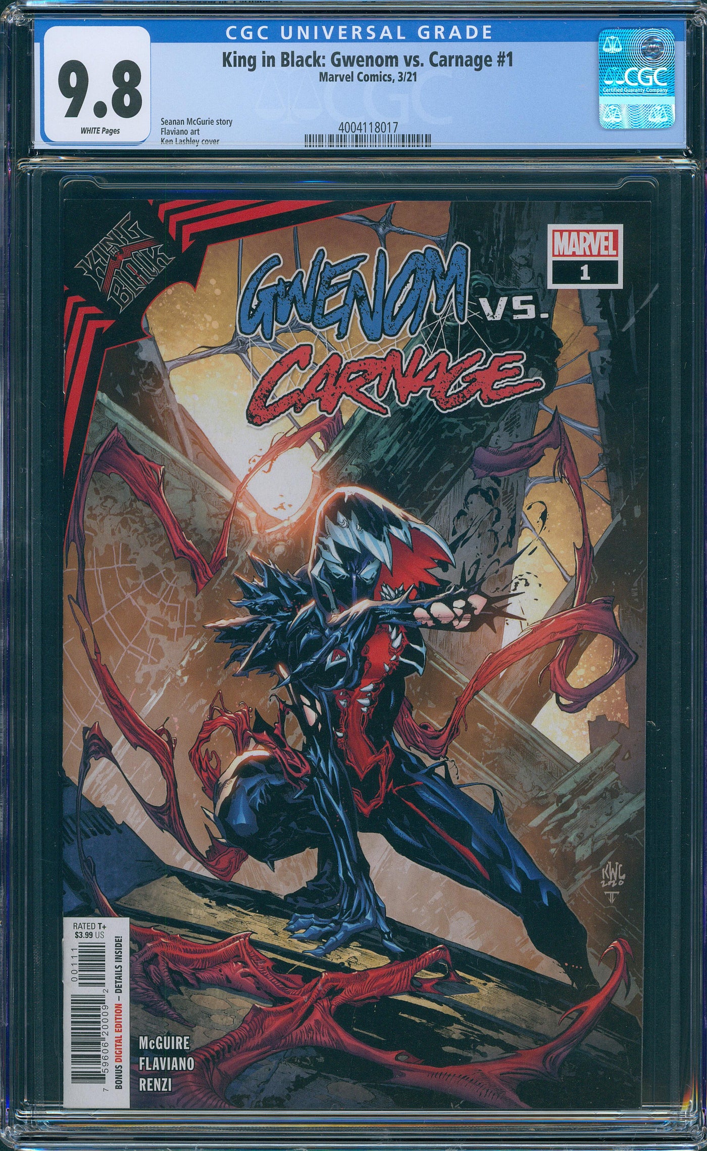 king in black gwenom vs carnage #1 CGC 9.8