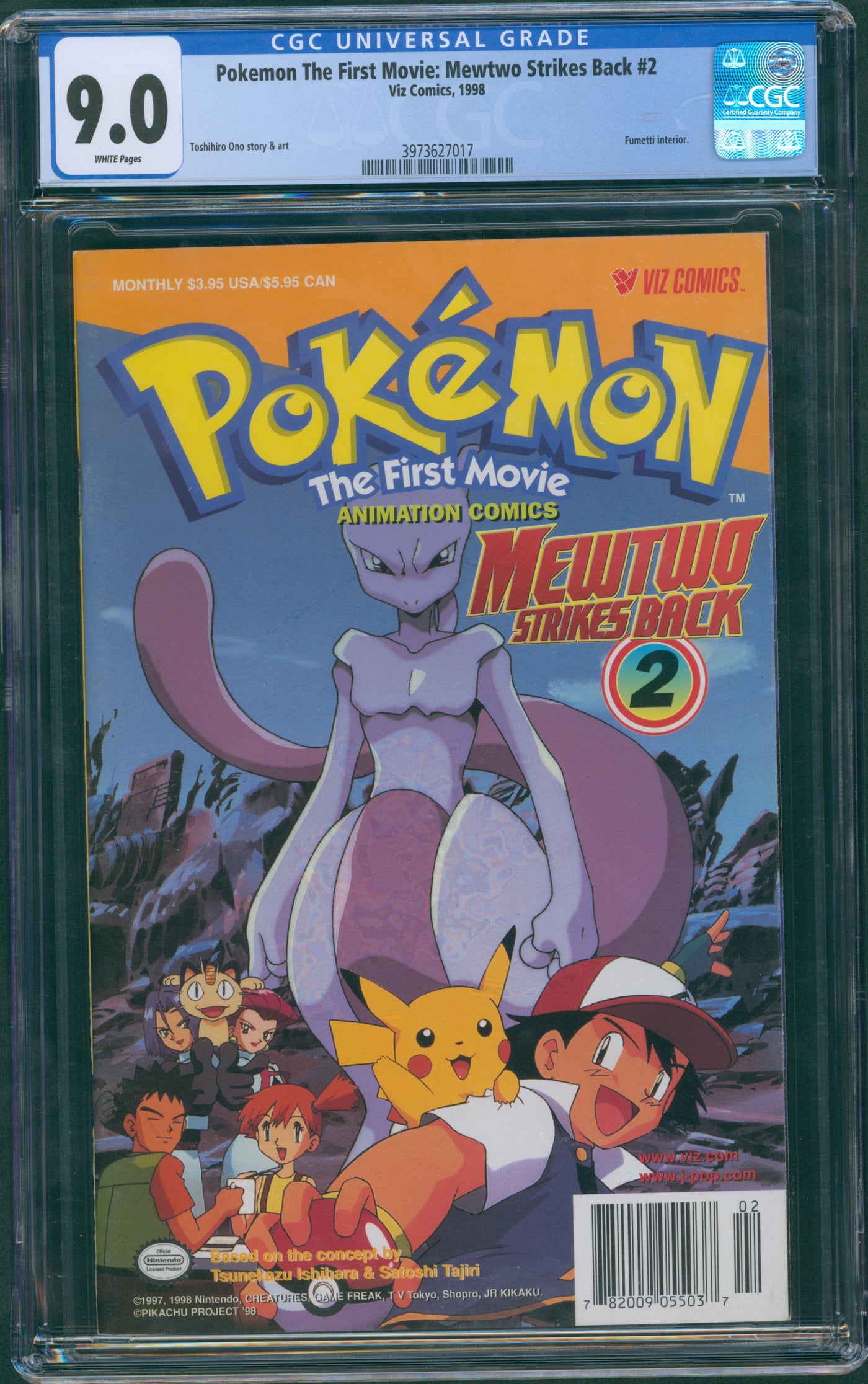 Pokémon the first movie; mewtwo strikes back #2 CGC 9.0