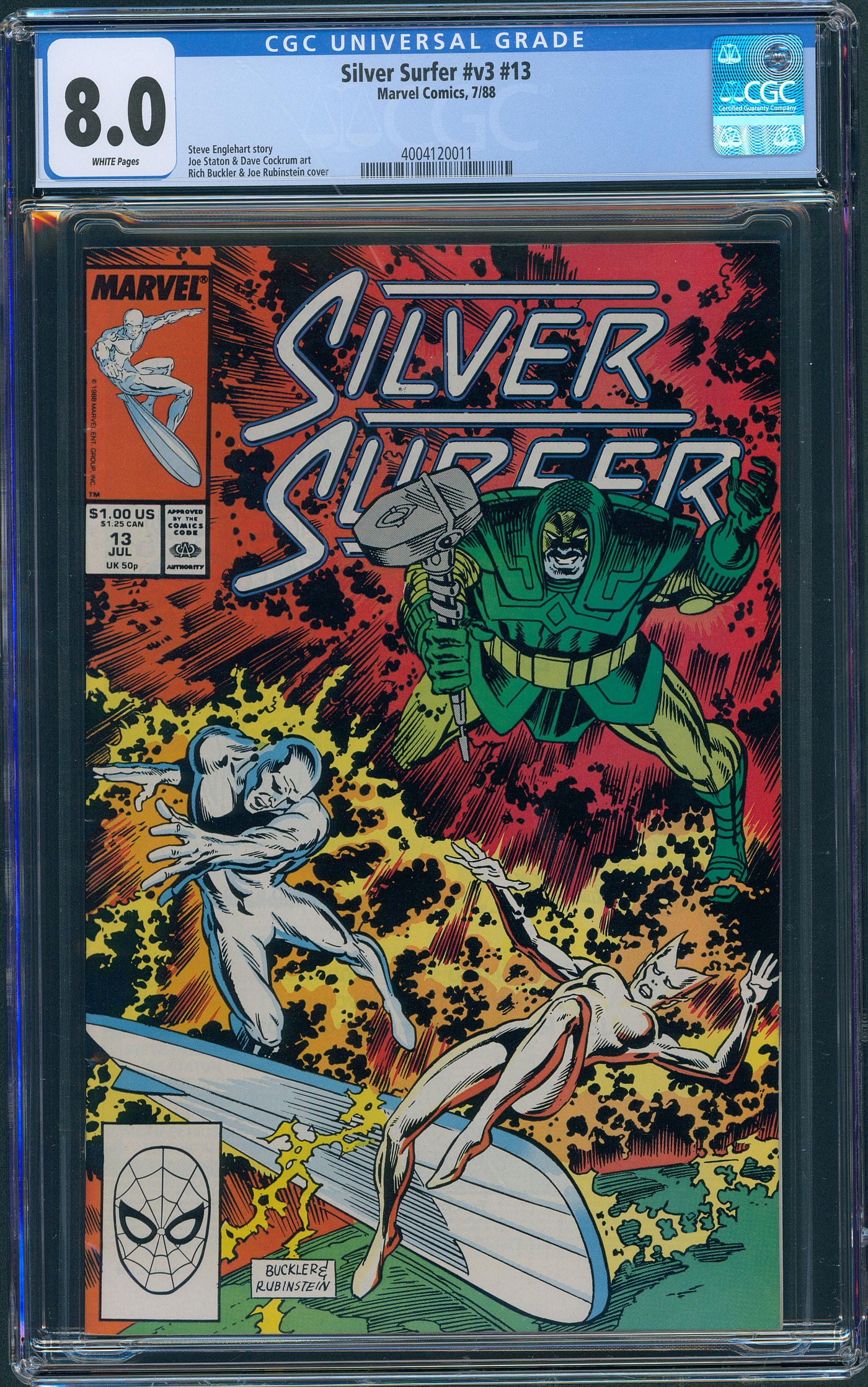 silver surfer #v3 #13 CGC 8.0