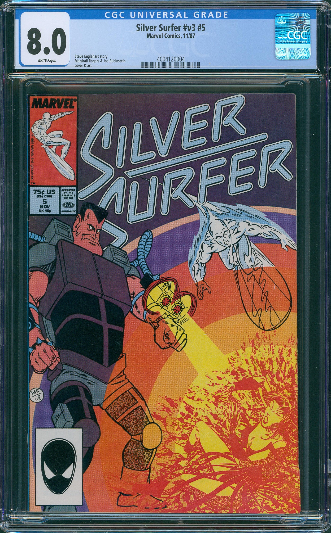 silver surfer #v3 #5 CGC 8.0