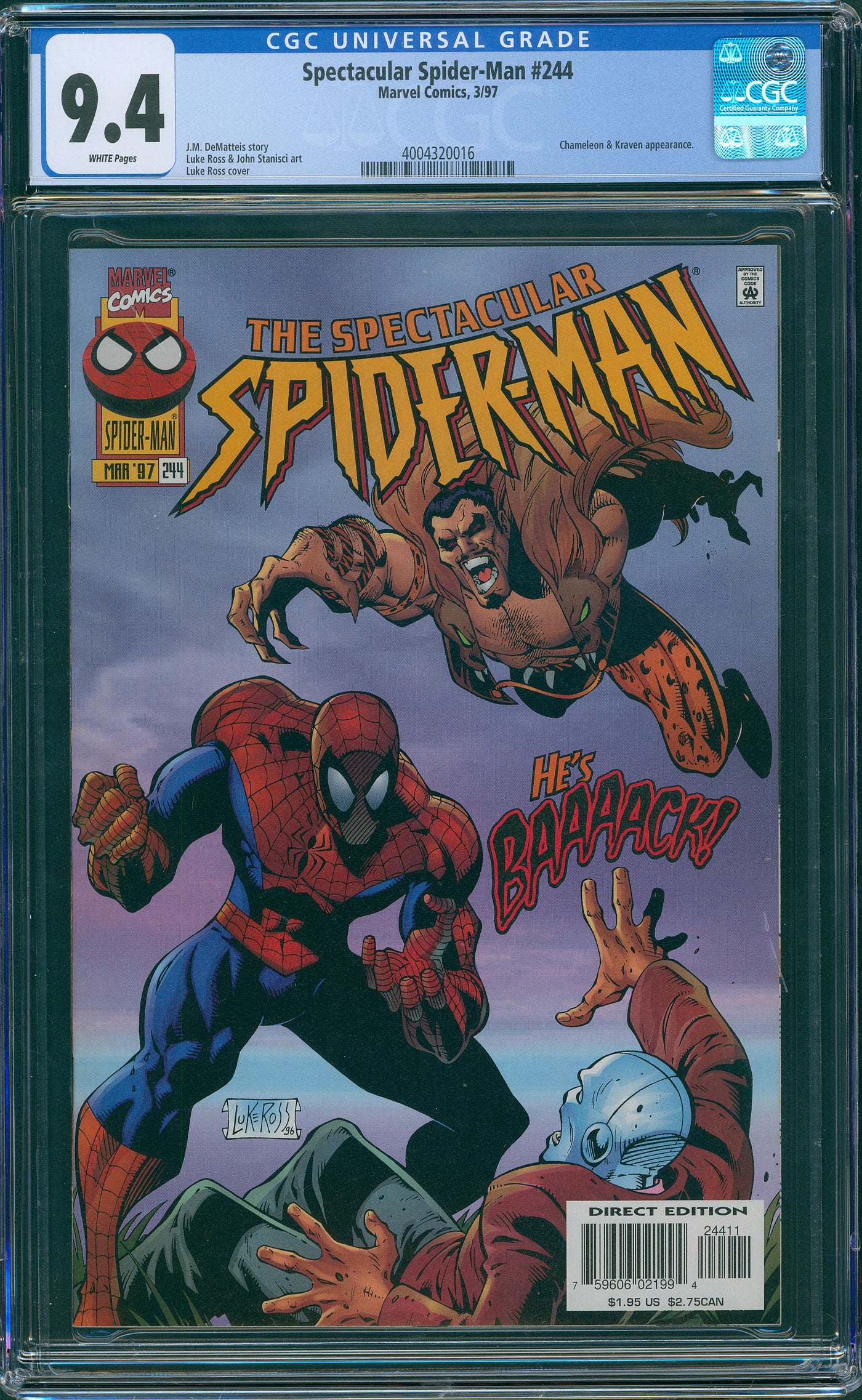 spectacular Spiderman #244 CGC 9.4