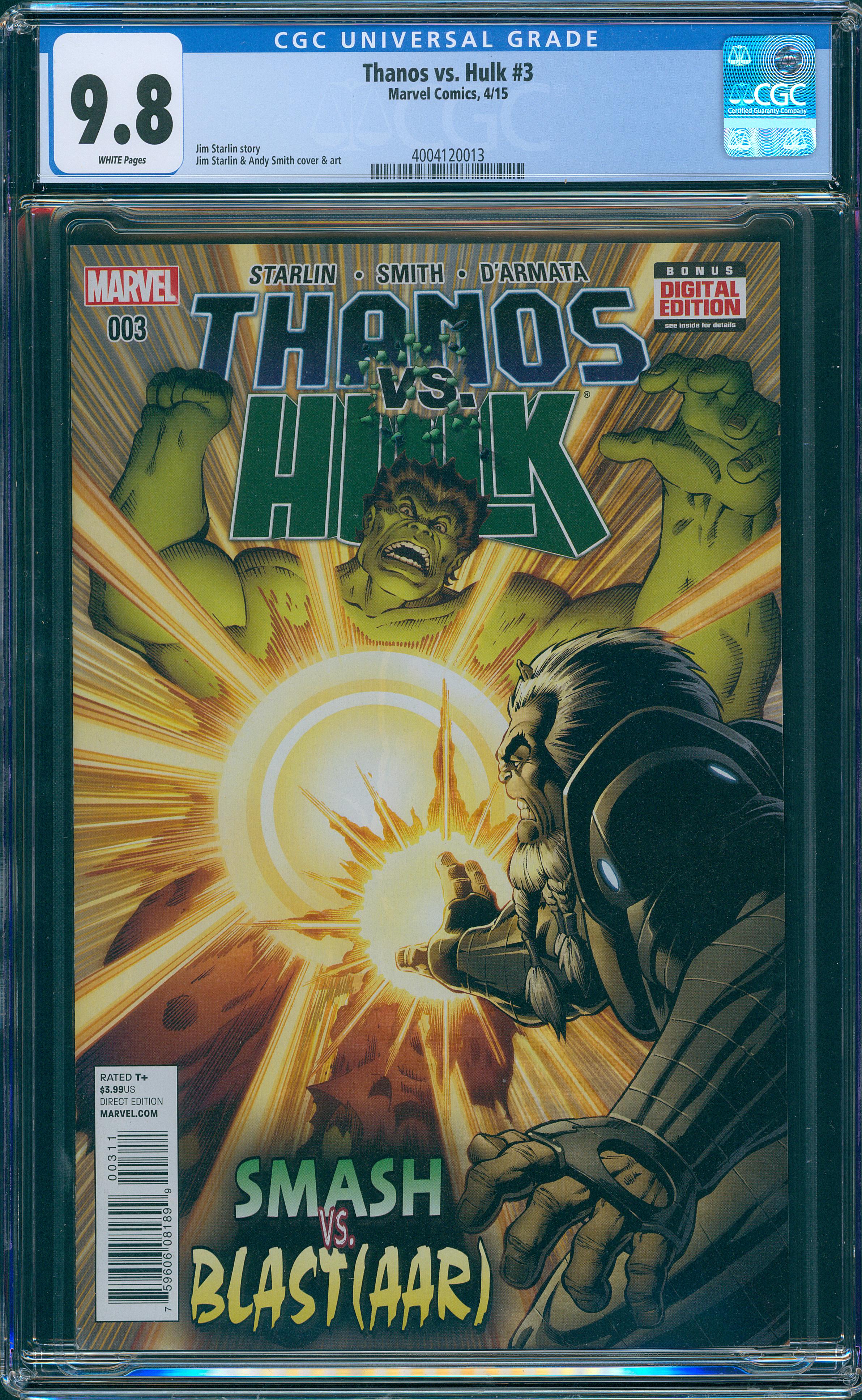 Thanos vs. Hulk #3 CGC 9.8