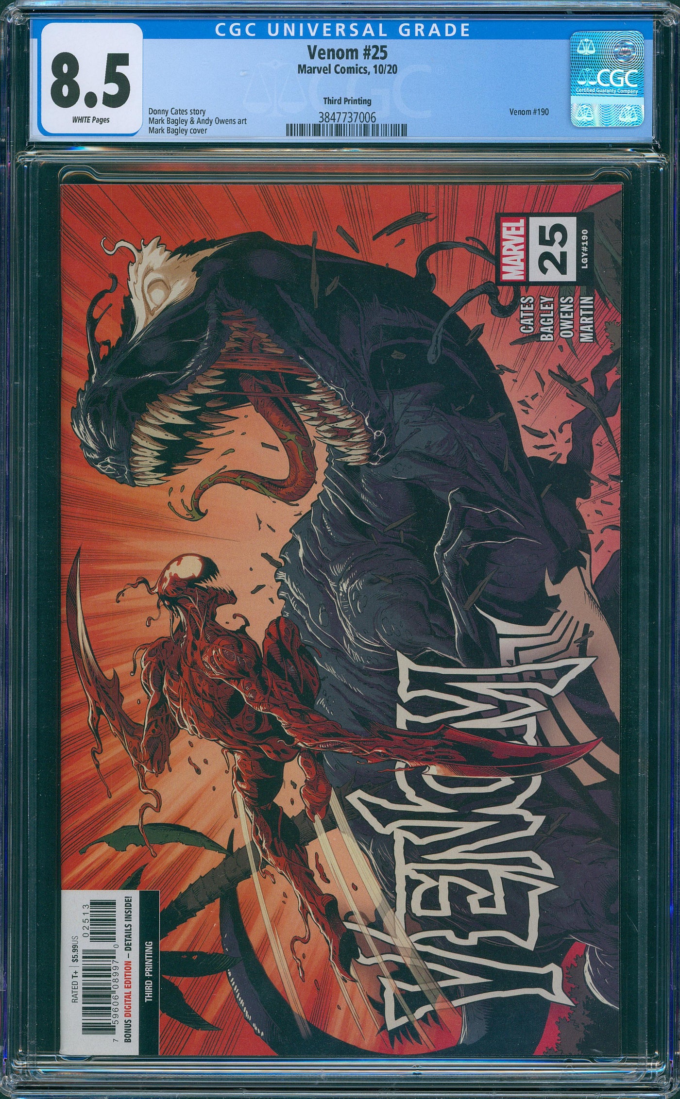 venom #25 CGC 8.5