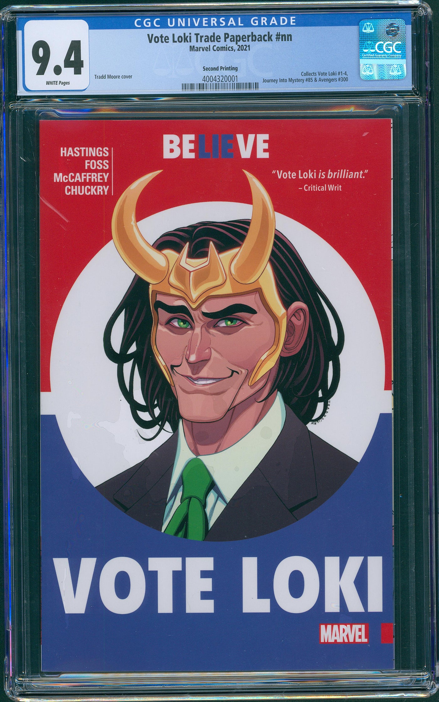 Vote Loki Trade Paperback #nn CGC 9.4